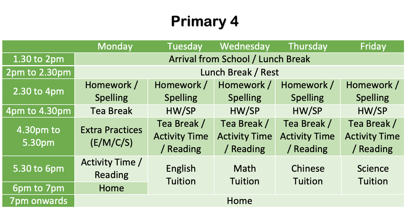 Student Care Timetable (2022) \u2013 Best Tuition and Student Care in Ang Mo Kio | StarChamps ...